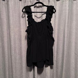 Black Ruffle Lane Bryant Tank - Plus Size 24